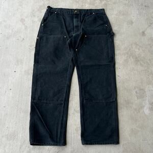 Vintage Y2K Carhartt black double knee work wear carpenter pants